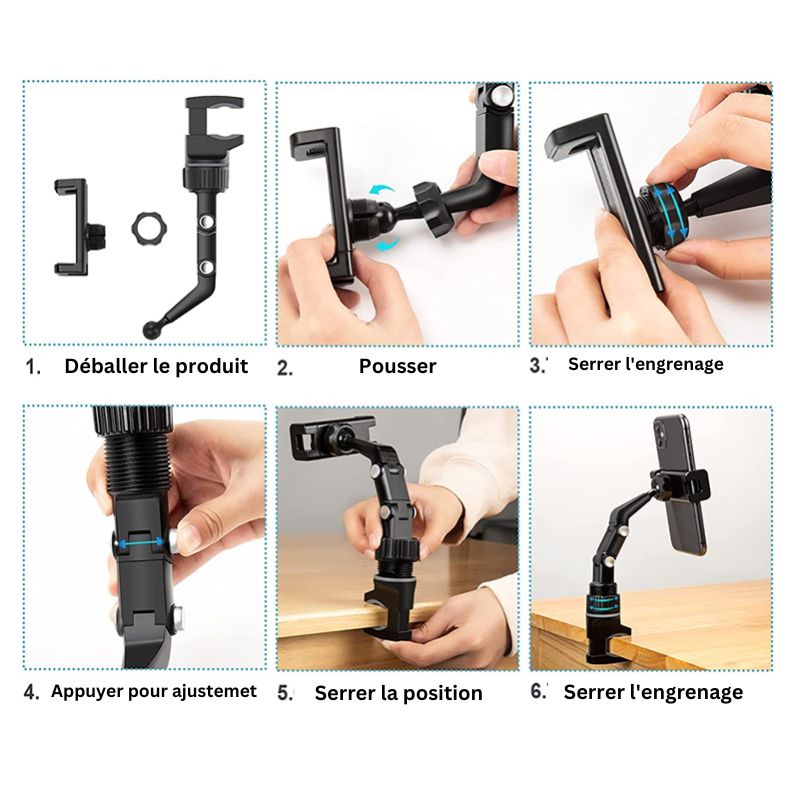 Support de Smartphone à 360° pour rétroviseur ™