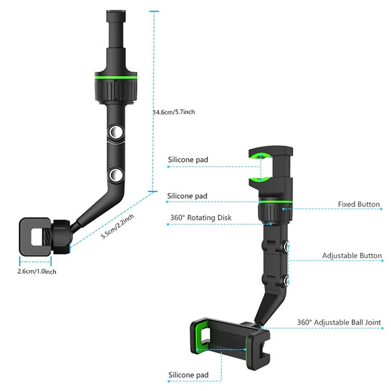 Support de Smartphone à 360° pour rétroviseur ™
