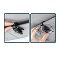 2 Clips Pour Lunettes De Voiture - Noir Et Gris, En Microfibre, Fixation Sur Visière, Rangement Pratique - 5